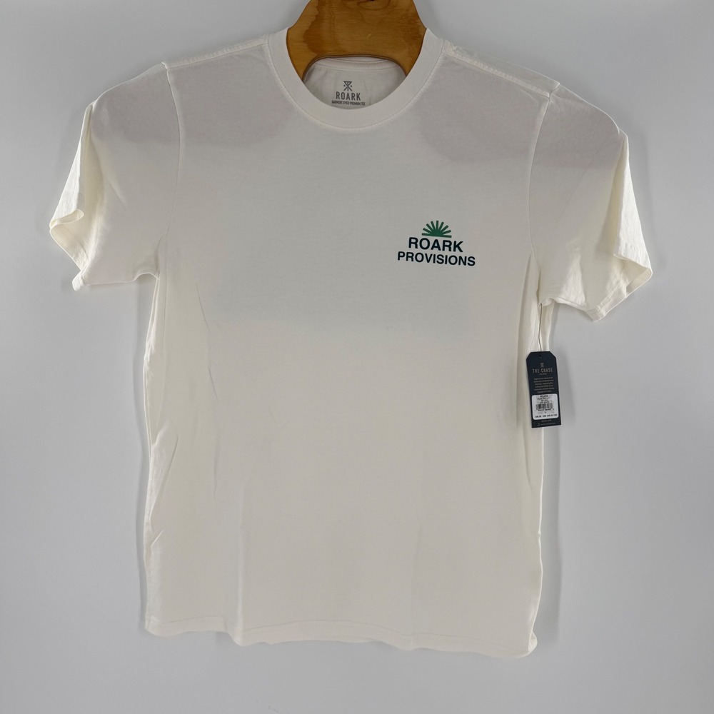 Roark Provisions Premium Garment Dyed Graphic Tee Off White RT1333 Mens Large